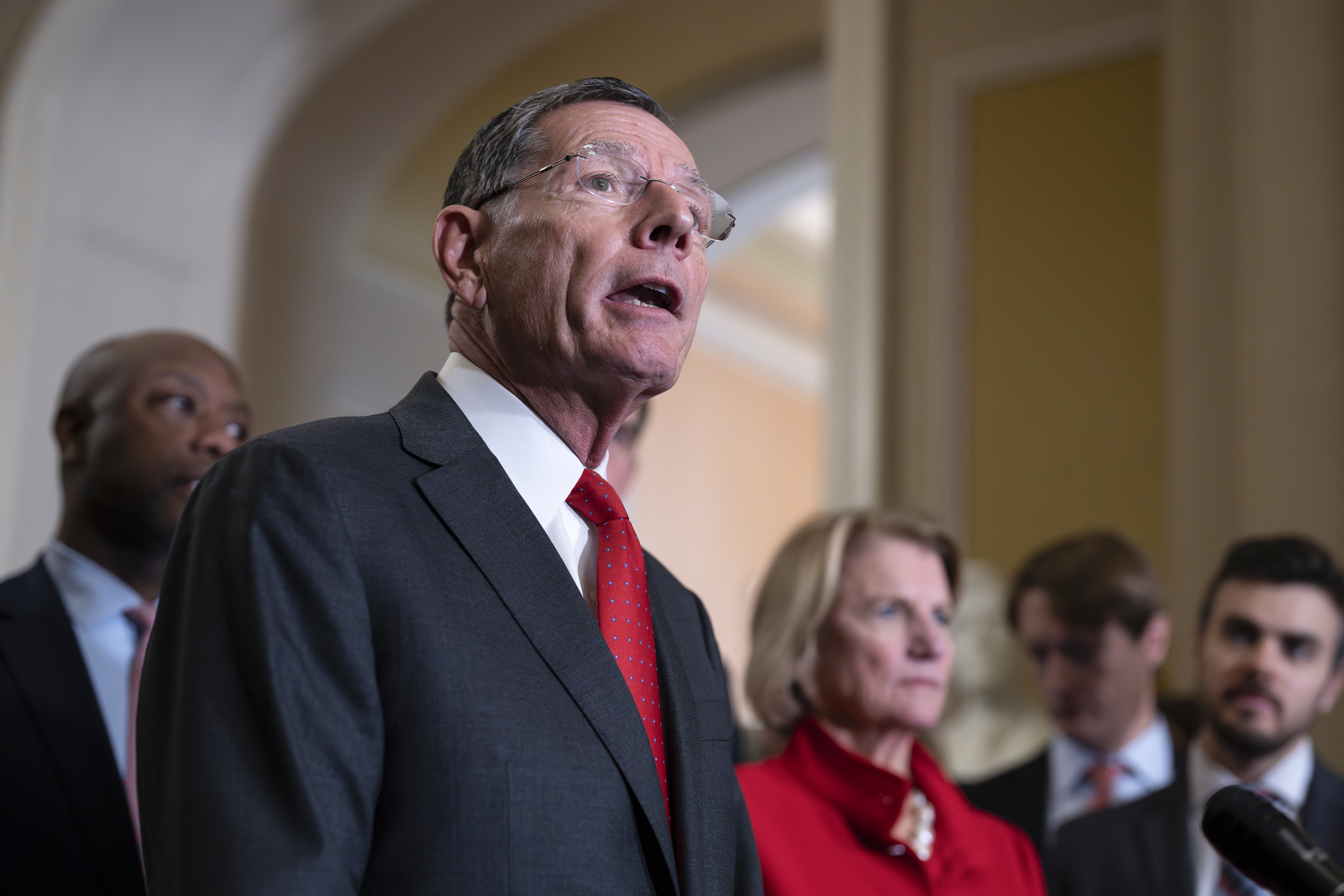 Sen. John Barrasso (R-Wyo.) after being elected to be the Republican whip. Sen. John Barrasso (R-Wyo.) after being elected to be the Republican whip.