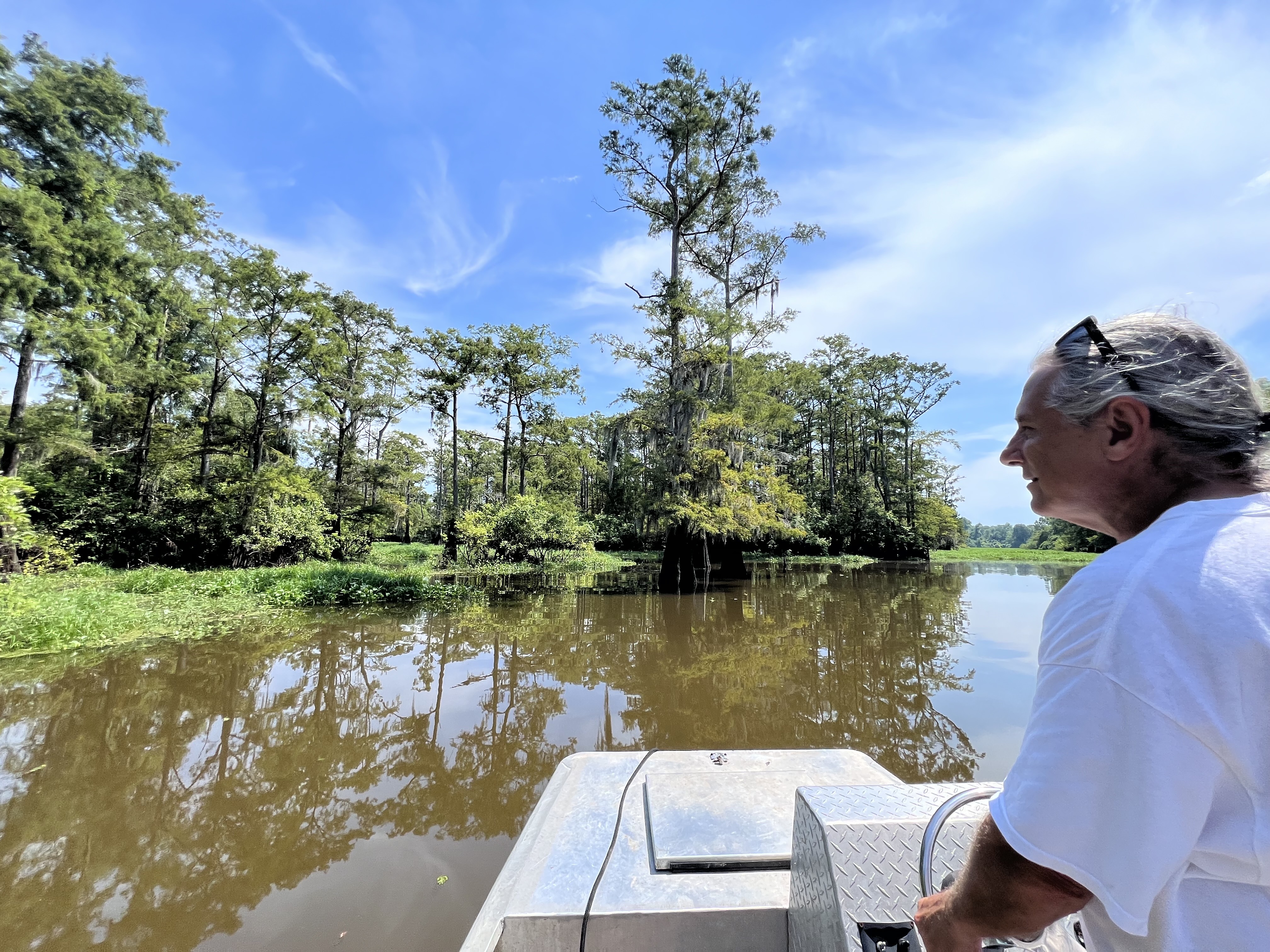 Dean Wilson, founder of the Atchafalaya Basinkeeper, at Bayou Sorrel in Louisiana. Dean Wilson, founder of the Atchafalaya Basinkeeper, at Bayou Sorrel in Louisiana.